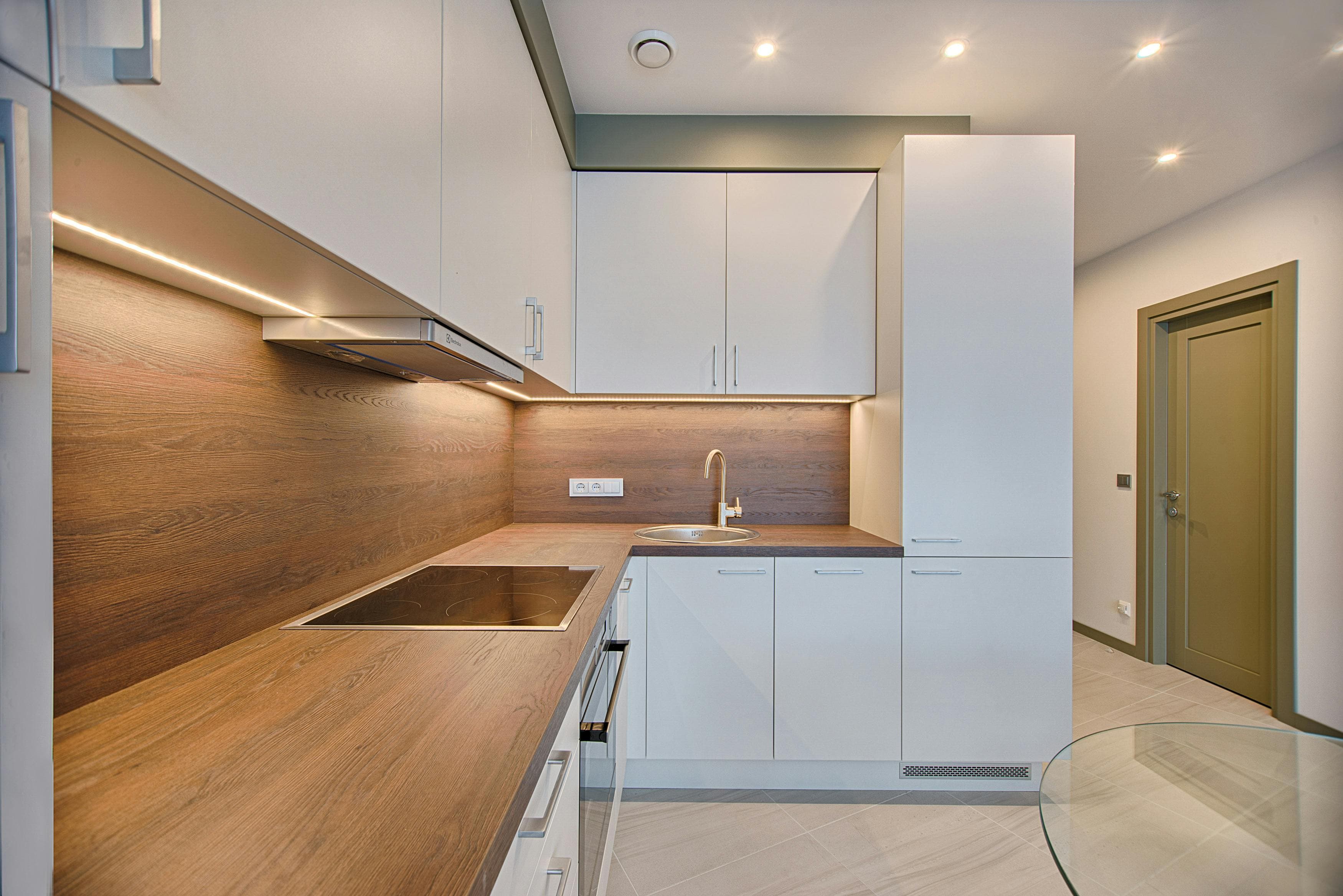 Modern kitchen with new cabinetry